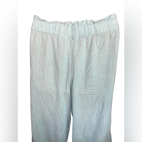 Ruby Rd women’s linen mix wide leg cropped pants mint color sz PS preloved - Picture 5 of 5